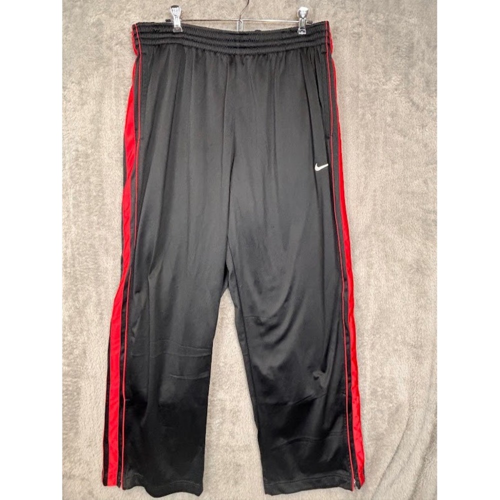 Vintage Y2K Nike sweatpants baggy black red stripe size XL